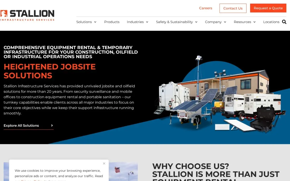 The Stallion Infrastructure Services website as built