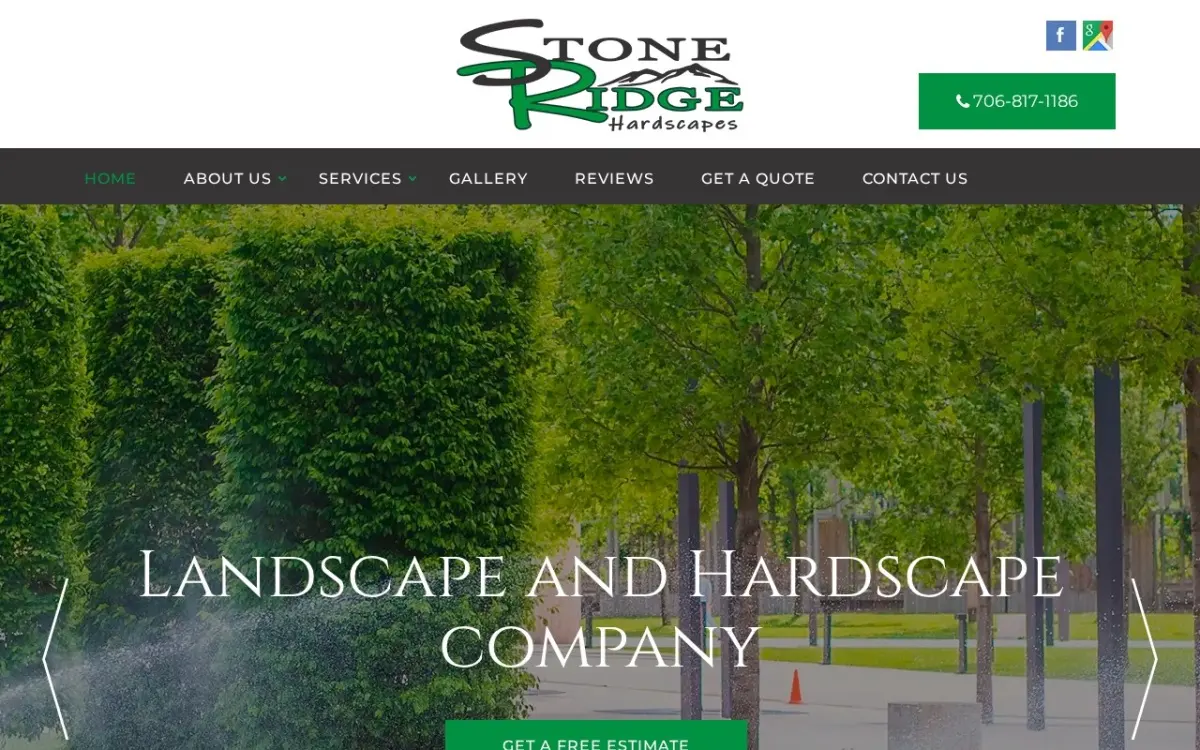 The Stoneridgelandscapingllc website as built