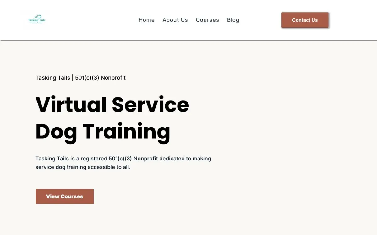 The Tasking Tails website as built