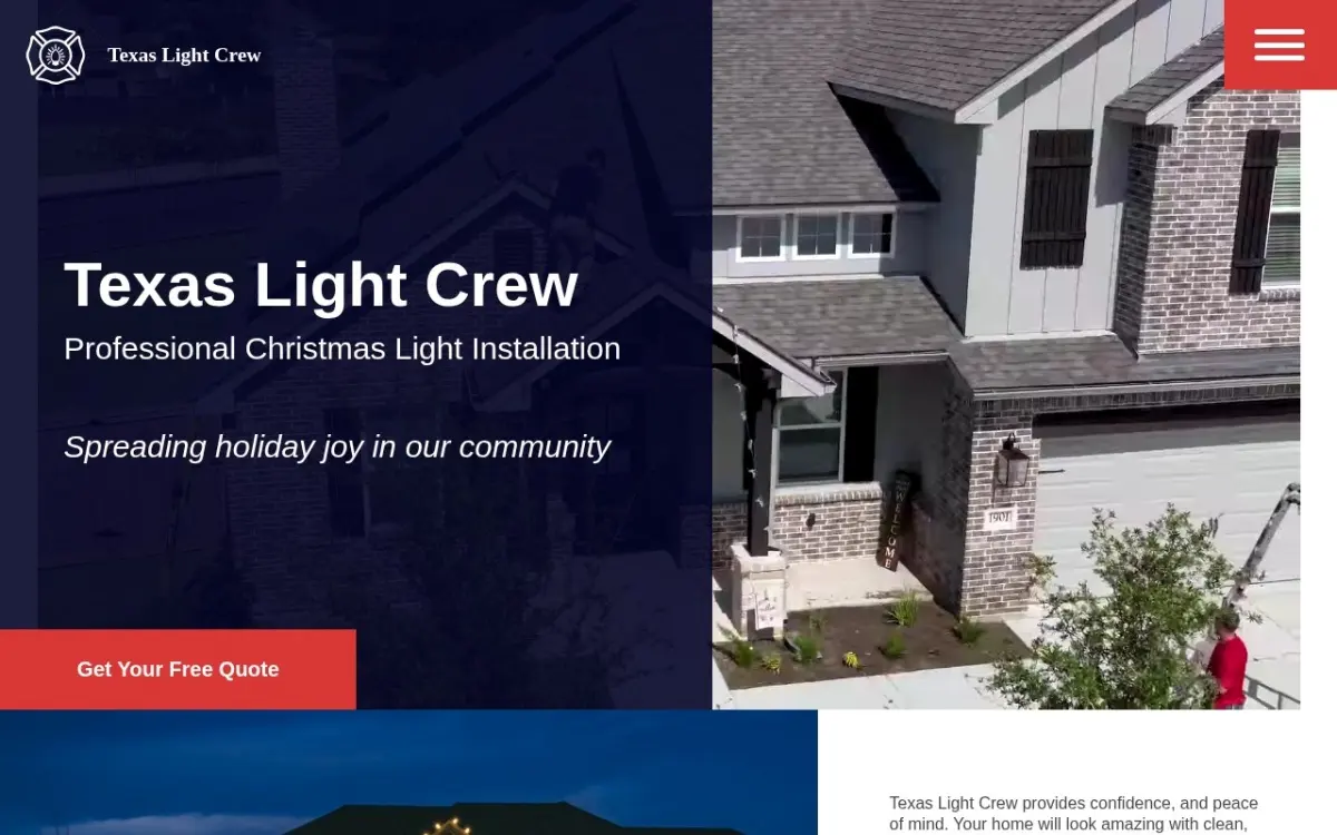 The Texas Light Crew website as built