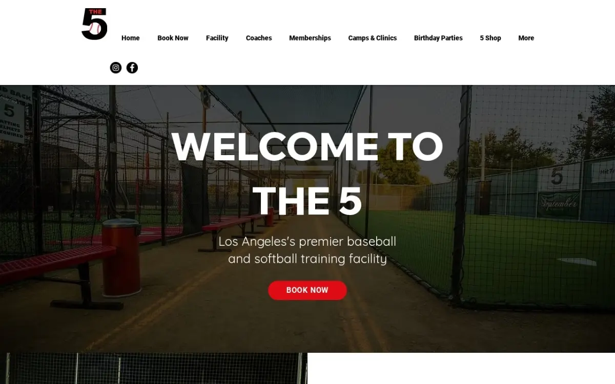 The THE 5 website as built