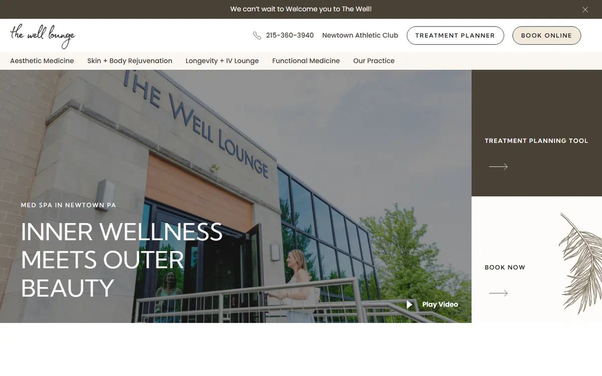 The Med Spa in Newtown PA website as built